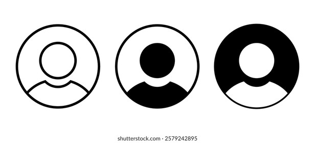 Vector flat illustration in black color. Avatar, user profile, person icon, gender neutral silhouette, profile picture. Suitable for social media profiles, icons, screensavers and as a template.