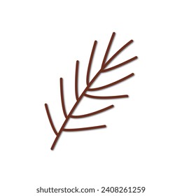 Vector flat illustration. Branch icon on a white background. Perfect as a symbol or logo for your design.