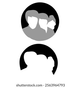 Vector flat illustration. Business profiles of men. Avatar, user profile, person icon, profile picture. Suitable for social media profiles