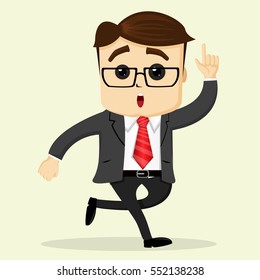Vector flat illustration. Businessman scratching his head.