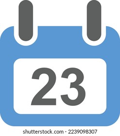 Vector flat illustration calendar symbol isolated on white background