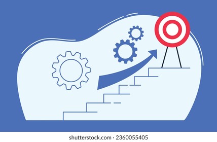 Vector flat illustration for career development concept.
