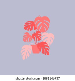 Vector Flat Illustration Character Simple and Moderen Aesthetic Red Color 