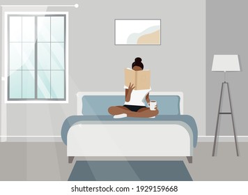 Vector flat illustration . Comfort , home, guest and bedroom concept