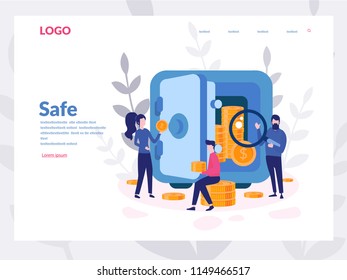 Vector flat illustration, Concept for web page, banner, presentation, social media, documents, cards, posters.a large piggy bank in the form of a piglet on a white background, financial services