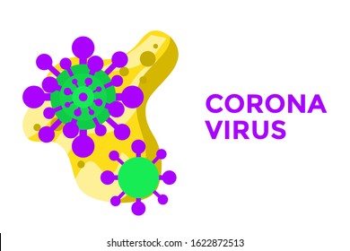 vector flat illustration corona virus infection. can be used for web blog presentation animation banner poster motion graphic print social media post news illustration etc. 