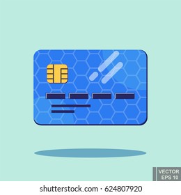 Vector flat - Illustration Credit Card bank shop Concept