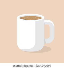 ilustración plana vectorial de una taza de café