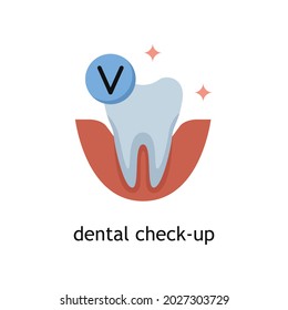 Vector flat illustration of a dental check-up