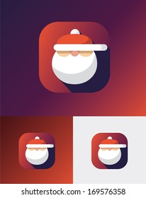 Vector  flat illustration design Santa Claus Icon