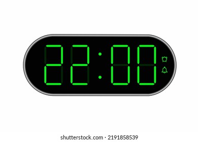 Vector Flat Illustration Digital Clock Displaying Stock Vector (Royalty ...