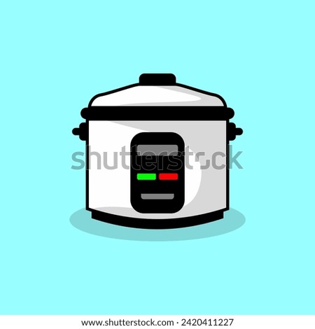 Vector flat illustration Electric rice cooker