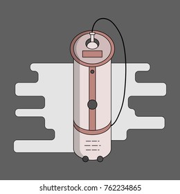 Vector flat illustration of equipment for laser, photo and electro hair removal. Diode laser, sapphire tip, accessories for the procedure.