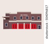 Vector flat illustration of fire station building