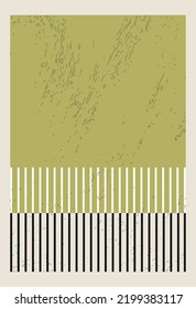 Vector flat illustration. Geometric poster concept. The picture shows a geometric figure with lines. Minimalist poster. Perfect as a home decor, screensaver, cover and background for anything.