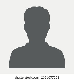 Vektorflache Illustration in grauer Farbe. Avatar, Benutzerprofil, Personensymbol, Profilbild. Geeignet für Profile, Symbole, Bildschirmschoner und als Vorlage.