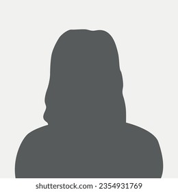 Vector flat illustration in gray color. Avatar, user profile, person icon, profile picture. Suitable for social media profiles, icons, screensavers and as a template.