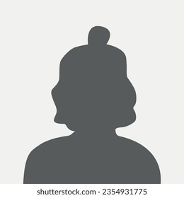 Vector flat illustration in gray color. Avatar, user profile, person icon, profile picture. Suitable for social media profiles, icons, screensavers and as a template.