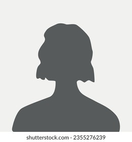 Vektorflache Illustration in grauer Farbe. Avatar, Benutzerprofil, Personensymbol, Profilbild. Geeignet für Profile, Symbole, Bildschirmschoner und als Vorlage.