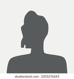 Vector flat illustration in gray color. Avatar, user profile, person icon, profile picture. Suitable for social media profiles, icons, screensavers and as a template.