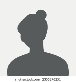 Ilustración plana vectorial en color gris. Avatar, perfil de usuario, icono de persona, imagen de perfil. Adecuado para perfiles de medios sociales, iconos, salvapantallas y como plantilla.