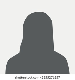Ilustración plana vectorial en color gris. Avatar, perfil de usuario, icono de persona, imagen de perfil. Adecuado para perfiles de medios sociales, iconos, salvapantallas y como plantilla.