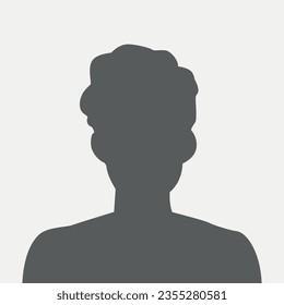 Ilustración plana vectorial en color gris. Avatar, perfil de usuario, icono de persona, imagen de perfil. Adecuado para perfiles de medios sociales, iconos, salvapantallas y como plantilla.