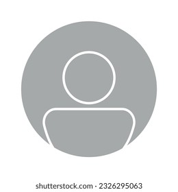 Vector flat illustration in gray colors. Avatar, user profile, person icon, gender neutral silhouette, profile picture. Suitable for social media profiles, icons, screensavers and as a template.