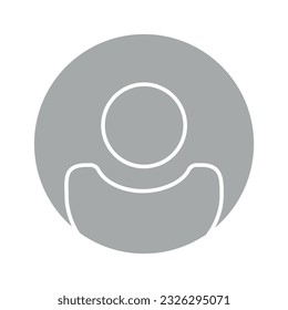 Vector flat illustration in gray colors. Avatar, user profile, person icon, gender neutral silhouette, profile picture. Suitable for social media profiles, icons, screensavers and as a template.