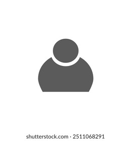 Vector flat illustration in gray scale. Avatars, user profiles, people icons, gender neutral silhouettes, profile pictures. User login or authentication icon, human person symbol.