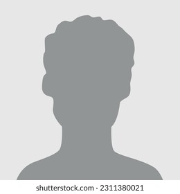 Vektorflache Illustration auf Graustufen. Avatar, Benutzerprofil, Personsymbol, männliche Silhouette, Profilbild. Geeignet für Profile, Symbole, Bildschirmschoner und als Vorlage.