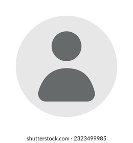 Vector flat illustration in grayscale. Avatar, user profile, person icon, gender neutral silhouette, profile picture. Suitable for social media profiles, icons, screensavers and as a template.