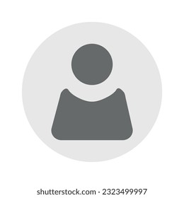 Vektorflache Illustration auf Graustufen. Avatar, Benutzerprofil, Personensymbol, geschlechtsneutrale Silhouette, Profilbild. Geeignet für Profile, Symbole, Bildschirmschoner und als Vorlage.