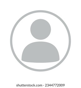 Vector flat illustration in grayscale. Avatar, user profile, person icon, gender neutral silhouette, profile picture. Suitable for social media profiles, icons, screensavers and as a template.