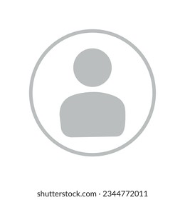 Vector flat illustration in grayscale. Avatar, user profile, person icon, gender neutral silhouette, profile picture. Suitable for social media profiles, icons, screensavers and as a template.