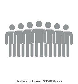 Vector flat illustration in grayscale. Avatar, user profile, person icon, profile picture. Suitable for social media profiles, icons, screensavers and as a template.