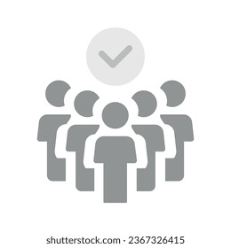 Vector flat illustration in grayscale. Avatar, user profile, person icon, profile picture. Suitable for social media profiles, icons, screensavers and as a template.