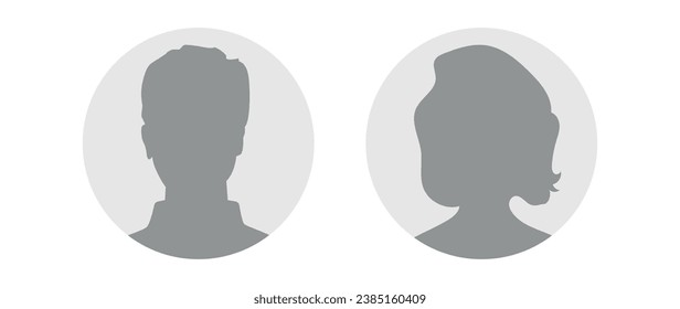 Vector flat illustration in grayscale. Avatar, user profile, person icon, profile picture. Suitable for social media profiles, icons, screensavers and as a template.