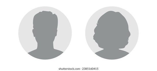 Vector flat illustration in grayscale. Avatar, user profile, person icon, profile picture. Suitable for social media profiles, icons, screensavers and as a template.