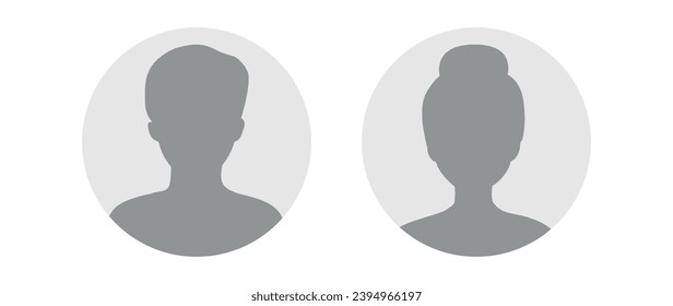 Vector flat illustration in grayscale. Avatar, user profile, person icon, profile picture. Suitable for social media profiles, icons, screensavers and as a template. - Shutterstock ID 2394966197