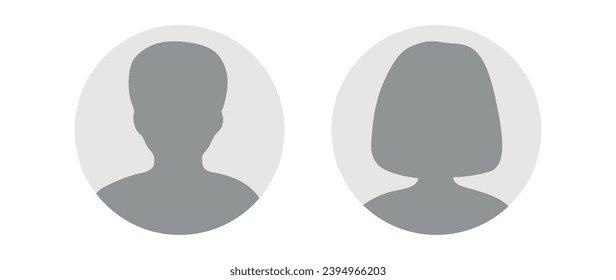 Vector flat illustration in grayscale. Avatar, user profile, person icon, profile picture. Suitable for social media profiles, icons, screensavers and as a template. - Shutterstock ID 2394966203