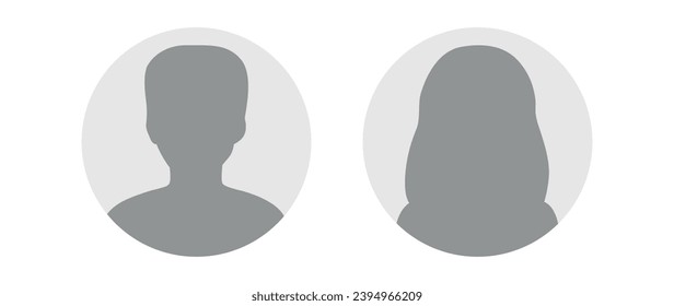 Vector flat illustration in grayscale. Avatar, user profile, person icon, profile picture. Suitable for social media profiles, icons, screensavers and as a template. - Shutterstock ID 2394966209