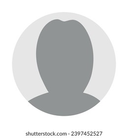Vector flat illustration in grayscale. Avatar, user profile, person icon, profile picture. Business profile of a woman. Suitable for social media profiles, icons, screensavers and as a template.