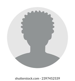 Vector flat illustration in grayscale. Avatar, user profile, person icon, profile picture. Business profile of a man. Suitable for social media profiles, icons, screensavers and as a template.