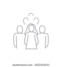 Vector flat illustration in grayscale. Avatar, user profile, person icon, gender neutral silhouette, profile picture. Suitable for social media profiles, icons, screensavers and as a template.