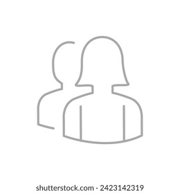 Vector flat illustration in grayscale. Avatar, user profile, person icon, gender neutral silhouette, profile picture. Suitable for social media profiles, icons, screensavers and as a template.