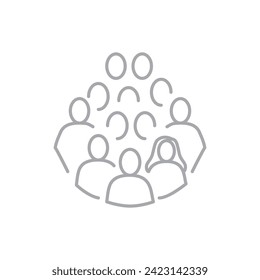 Vector flat illustration in grayscale. Avatar, user profile, person icon, gender neutral silhouette, profile picture. Suitable for social media profiles, icons, screensavers and as a template.