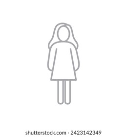 Vektorflache Illustration auf Graustufen. Avatar, Benutzerprofil, Personensymbol, geschlechtsneutrale Silhouette, Profilbild. Geeignet für Profile, Symbole, Bildschirmschoner und als Vorlage.