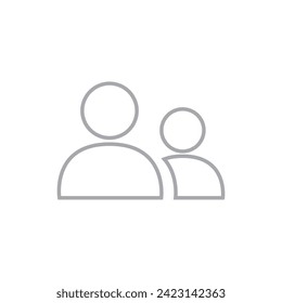 Vector flat illustration in grayscale. Avatar, user profile, person icon, gender neutral silhouette, profile picture. Suitable for social media profiles, icons, screensavers and as a template.