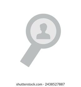 Vector flat illustration in grayscale. Avatar, user profile, person icon, gender neutral silhouette, profile picture. Suitable for social media profiles, icons, screensavers and as a template.